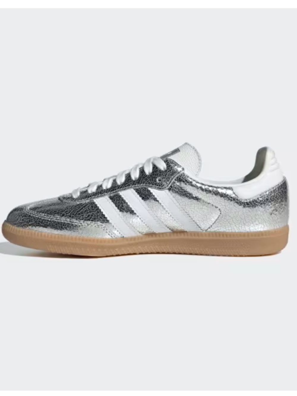 adidas Samba OG Sneakers Silver with White Stripes Size 5 NWTS - Picture 4 of 11